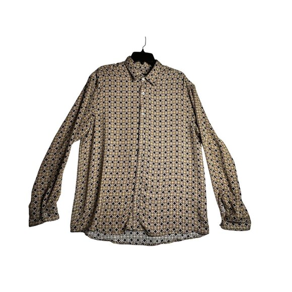 PULL & BEAR Updated Garments L/S Button Down Shirt Mens Large - Morocco - Picture 1 of 6